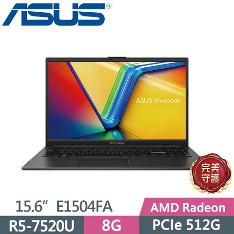 ASUS 華碩 Vivobook Go 15 OLED E1504FA-0041K7520U 混成黑AMD R5-7520U/8G/512G/W11/OLED