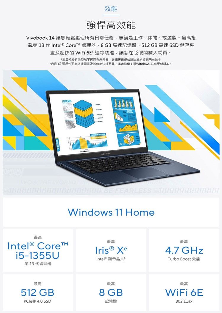 Asus 華碩 Vivobook 14 X1404va 0021b1335ui5 1335u8g16g1tbfhdw1114吋二年保午夜藍特仕 Pchome 24h購物 2679