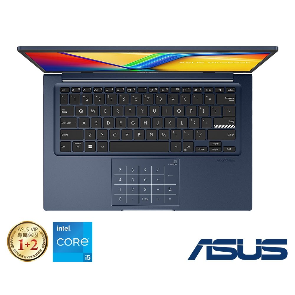  ASUS VivoBook X1404VA-0021B1335U 午夜藍i5-1335U  8G+32G  PCIe 4TB  W11  FHD  14