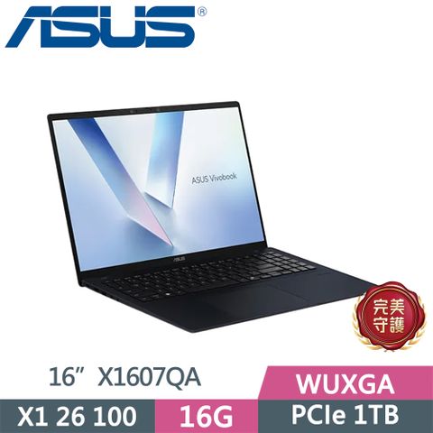 ASUS VivoBook 16 X1607QA-0061B126100 藍(Snapdragon X X1 26 100/16G/1TB SSD/WUXGA/16/W11)