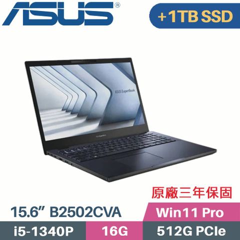 ASUS ExpertBook B2502CVA-0061A1340P 軍規商用筆電▶ 附原廠電腦包、滑鼠 ◀【 C槽 512G SSD + D槽 1TB SSD 】