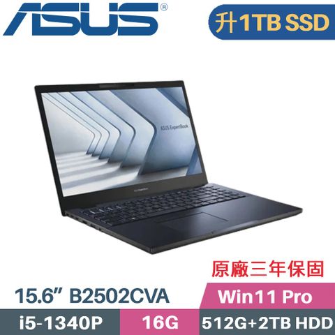 ASUS ExpertBook B2502CVA-0111A1340P 軍規商用筆電▶ 附原廠電腦包、滑鼠 ◀【 C槽升級 1TB SSD 】