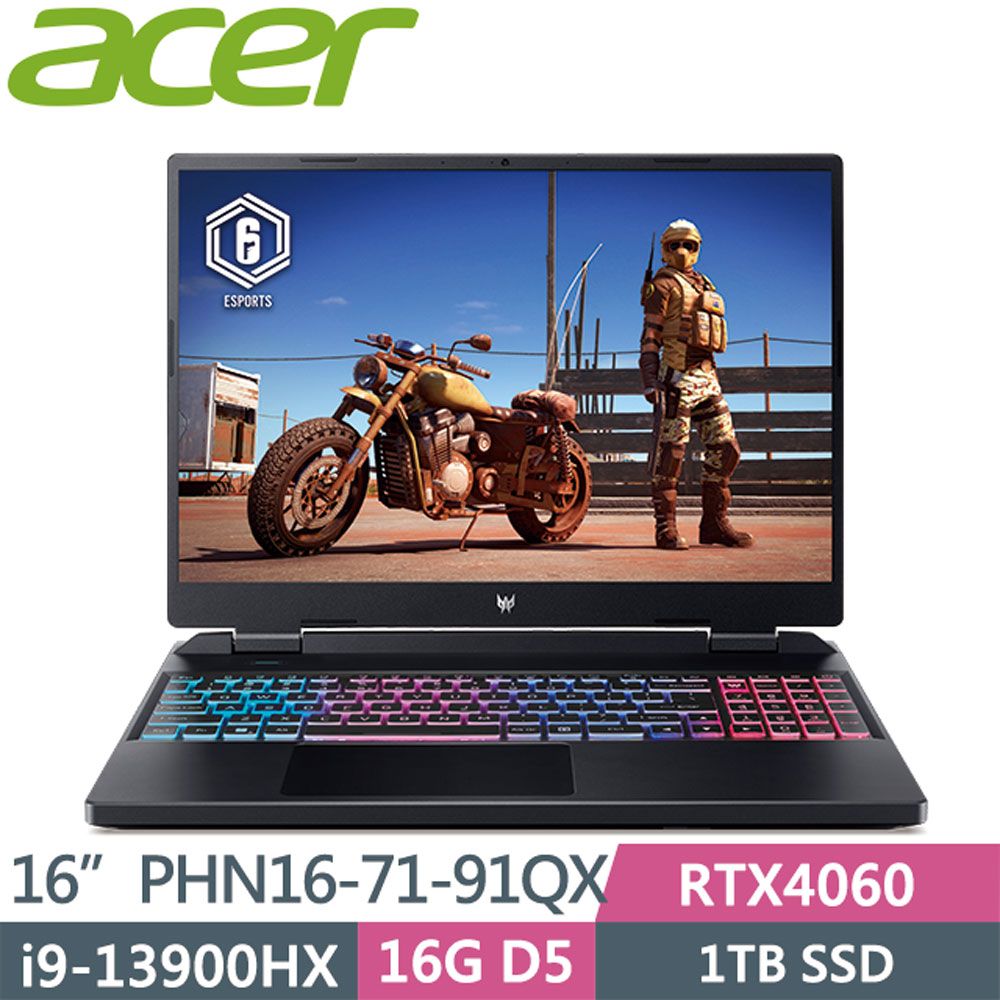 ACER PHN16-71-91QX(i9-13900HX/16G DDR5/1TB PCIe/RTX4060 8G/WIN11