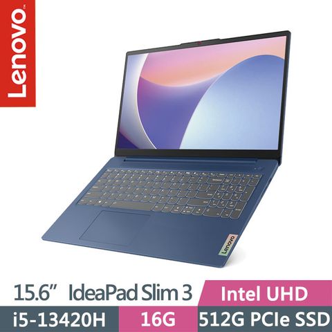 LENOVO 聯想 IdeaPad Slim 3i 83EM00EMTW 藍(i5-13420H/16G/512G SSD/15.6吋FHD/W11)輕薄筆電