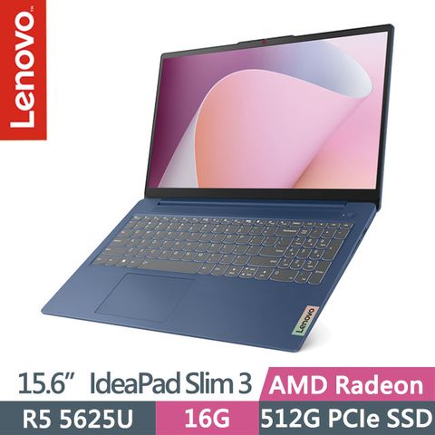 LENOVO 聯想 IdeaPad Slim 3 82XM00Q1TW 藍(R5 5625U/16G/512G SSD/15.6吋FHD/W11)效能筆電