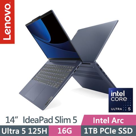 Intel Ultra 5處理器★14吋輕薄機Lenovo IdeaPad Slim 5i 14吋Ultra 5效能AI筆電1.48Kg│1920x1200│HD 1080p│二年到府維修