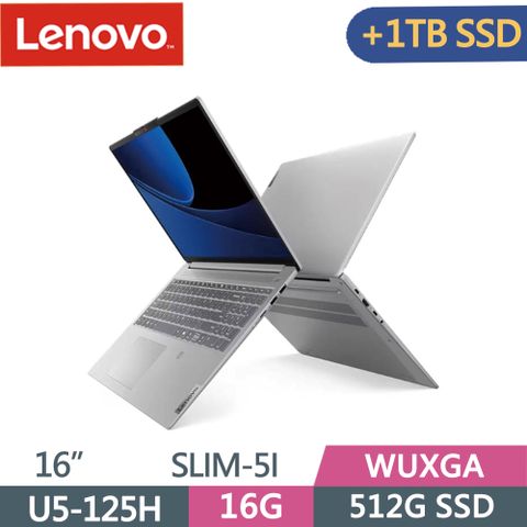 LENOVO 聯想 IdeaPad Slim 5i 83DC001CTW 灰Ultra 5-125H  16G  512G+1T SSD  Win11  WUXGA  16