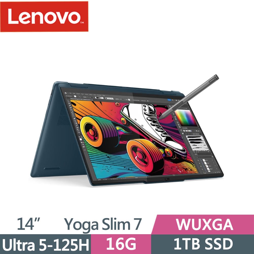 LENOVO 聯想  YOGA Slim 7 83DJ002LTW 灰Ultra 5-125H  16G  1TB PCIe SSD  2.8K OLED  14"