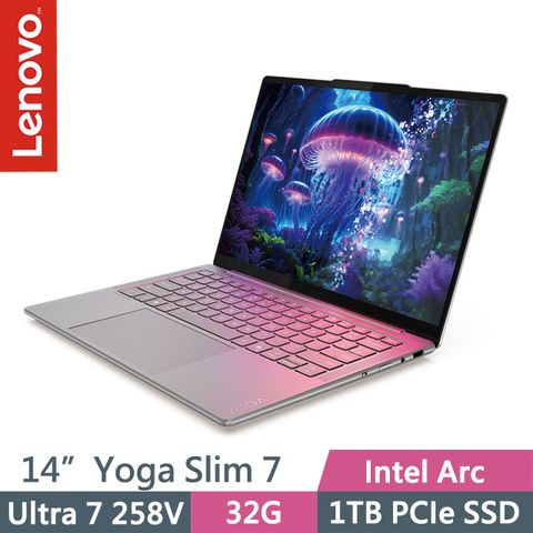 LENOVO 聯想 Yoga Slim 7 83JX002QTW 灰(Ultra 7 258V/32G/1TB SSD/14吋OLED/Win11)AI效能筆電