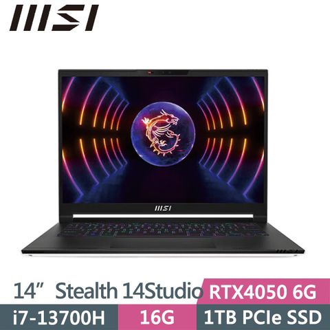 第13代處理器 1TB大容量RTX4050獨顯MSI 微星 Stealth 14Studio A13VE-073TW獨顯電競筆電