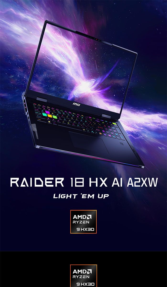 RDER  HX AI LIGHT EM UPAMDRYZEN9 HX3DAMDRYZEN9 HX3D