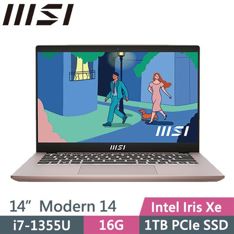 MSI 微星 Modern 14 C13M(i7-1355U/16G/1TB SSD/14吋FHD/W11)