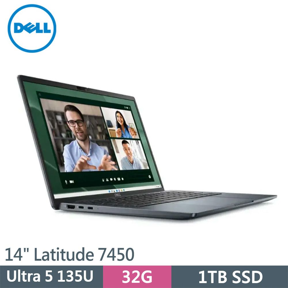 DELL 戴爾 Latitude 7450-U532G1TB 黑(Ultra 5 135U/32G/1TB SSD/W11P/14)筆電