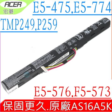 ACER 電池(原裝)宏碁E5-575G E5-774G,P249,AS16A5K AS16A7K,AS16A8K,TMP249,TMP259,E5-575G-50,E5-774G,P249,P259,N16Q1,ES1-432 E5-576G