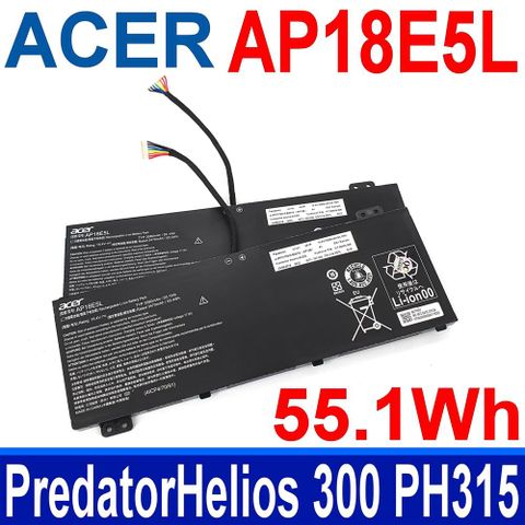 ACER 宏碁 AP18E5L 3芯 電池 AP18E7M Predator Helios 300 PH315