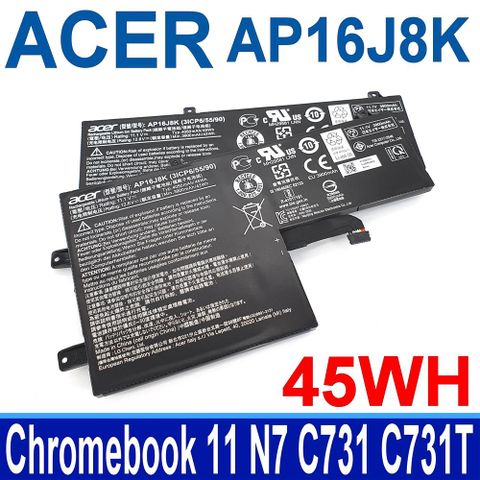 宏碁 ACER AP16J8K 3芯 電池 Chromebook 11 N7 C731 C731T