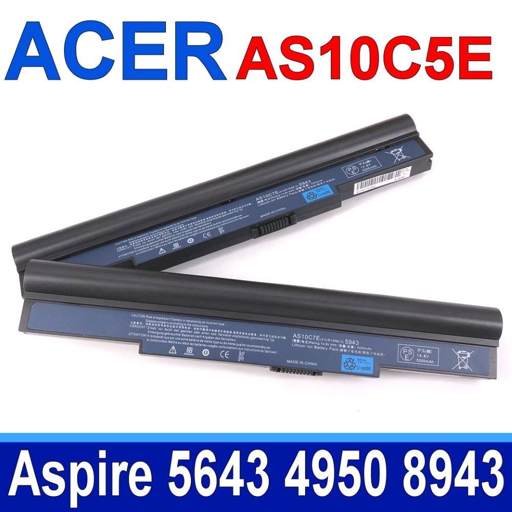 ACER 宏碁 電池 AS10C5E AS10C7E 5943 AS5943G 5950 5950G 8943-454 AS8943G 8950 AS8950G NCR-B/811 LC.BTP00.132 4INR18/65-2 934T2086F 41CR19/66-2