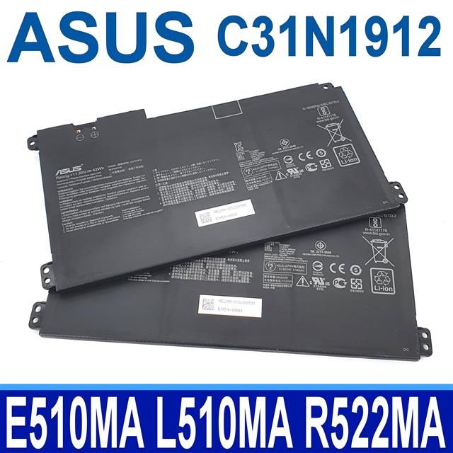 ASUS 華碩  C31N1912 3芯  電池 Laptop E510MA L510MA R522MA