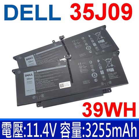 DELL 戴爾 35J09 3芯  原廠電池 7YX5Y YJ9RP 電壓11.4V 容量3255mAh/39Wh 0YJ9RP 009YYF 04V5X2 JHT2H 04V5X2 35J09  Latitude 7310 7410