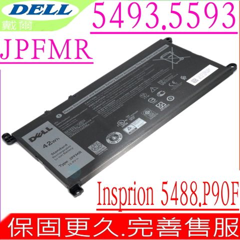 DELL JPFMR 電池 適用戴爾- Inspiron 14 5488,5493,5593,P90F,Chromebook 3100,3400,7MTOR,7MT0R,3ICP5/57/79,16DPH