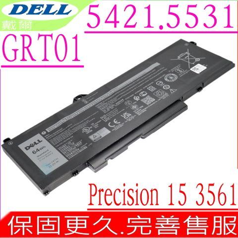 DELL 戴爾 GRT01 電池 適用  Latitude 14 5421 5521,15 5431 5531,P104F,Precision 15 3561,3470, 3571,3581,P50E,P137G003,P137G007,P104F003,P104F007,Alienware M17-R5,M18-R1,R05P0,9JRV0