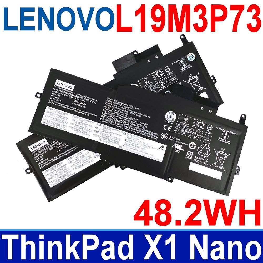 LENOVO 聯想   L19M3P73 3芯 電池 L19M3P72 SB10T83205  SB10T83206 5B10W13962 5B10W13963 ThinkPad X1 Nano