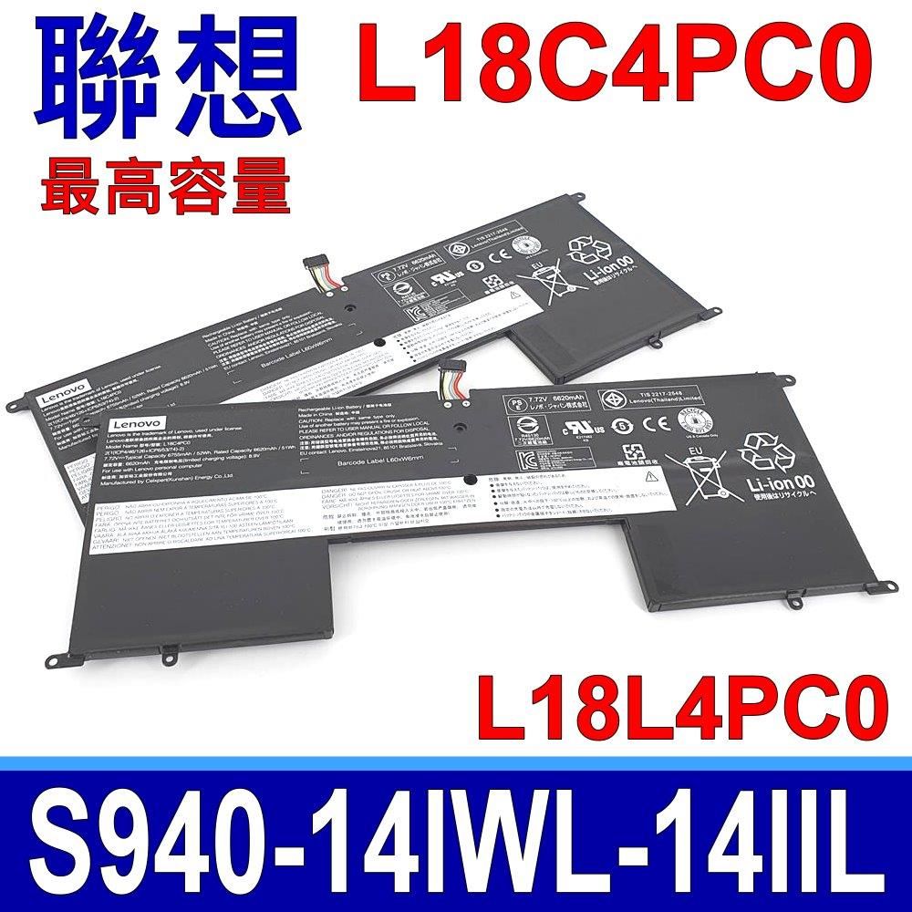 LENOVO 聯想  L18C4PC0 電池 L18L4PC0 L18C4PC0 S940-14IWL S940-14IIL