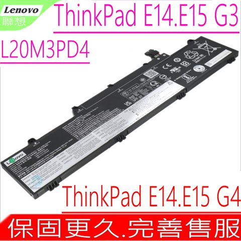 LENOVO L20M3PD4 電池 聯想 ThinkPad E14 G3 Gen 3 20Y7,G4 Gen 4 21BE,ThinkPad E15 G3 Gen 3 20YG,G4 Gen 4 21ED,L20C3PD4,L20D3PD4,5B11C73243,5B11C73244,SB11C73240,SB11C73243,SB11C73245