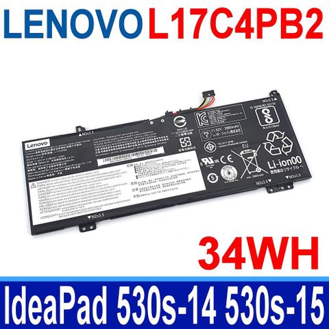 LENOVO 聯想 L17C4PB2 34WH 電池 L17C4PB0 L17C4PB2 L17M4PB0 L17M4PB2 L17L4PB0 Flex6-14 Flex6-14ARR Flex6-14IKB Xiaoxin Air 14 Xiaoxin Air 15 Yoga 530 530-14IKB 530-14ARR