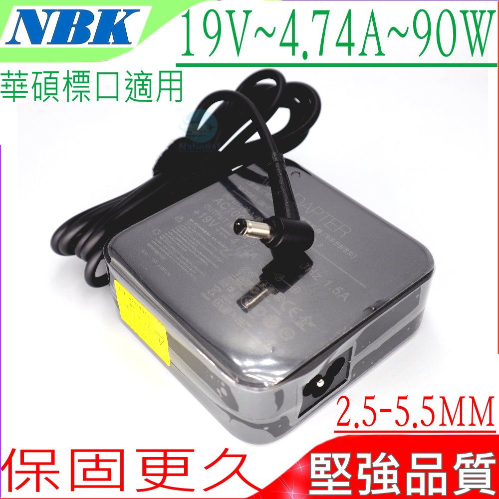 ASUS 華碩  19V,4.74A,90W 充電器(保固更久)- R506,R507,R406,R407,R408,S301,S301A,S401,S401A,S401U,S405,S501,S501A,S505,S505CB,S40,S46,S50,S56,S56CA,S56CM,X750,X750J,X55V,X55VD,ADP-90SB BB,ADP-90FB BB,04G266006060,90-N00PW5200T,ADP-90YD B,90-N6EPW2000