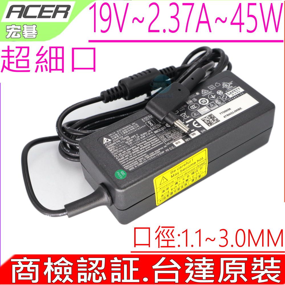 ACER 宏碁19V 2.37A 45W 充電器適用Chromebook 11 C730 13 C810 R11