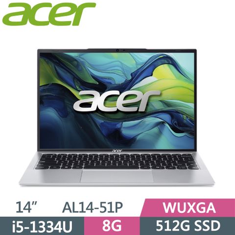 ACER 宏碁 Aspire Lite 14 AL14-51P-5975 14吋 文書筆電 銀(i5-1334U/8G/512G SSD/WUXGA/14/W11)