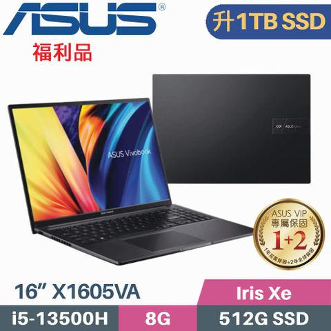ASUS Vivobook 16 X1605VA-0031K13500H 搖滾黑硬碟升級 " 金士頓 1TB SSD "本商品為福利品 機器主體 外觀輕微瑕疵 機器功能正常