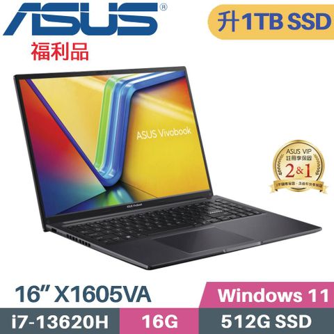 ASUS VivoBook 16 X1605VA-0251K13620H(i7-13620H/16G/1TB SSD/W11/FHD/16)特仕福利