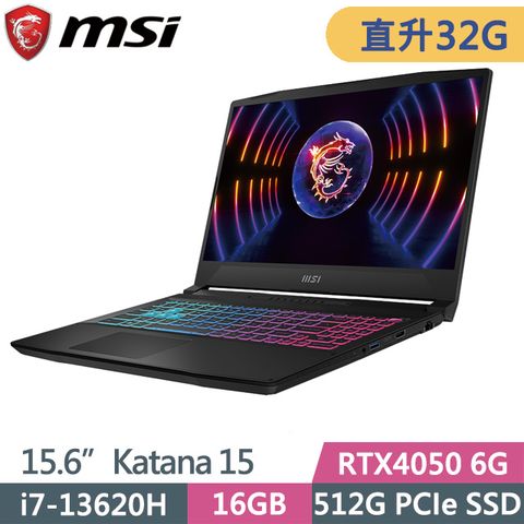 MSI 微星 SSD固態硬碟 Katana 15 B13VEK-806TW 15.6吋電競筆電