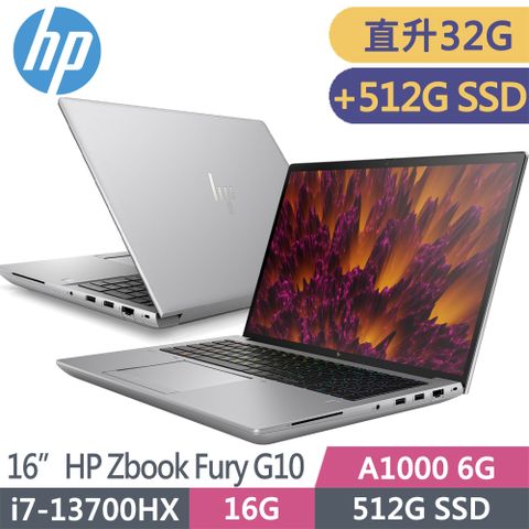 頂尖擴充性行動工作站HP ZBook Fury G10 / 8G9B0PA16吋 WUXGA/i7-13700HX/升至32G/升至1T SSD/A1000/W11P/3年保固