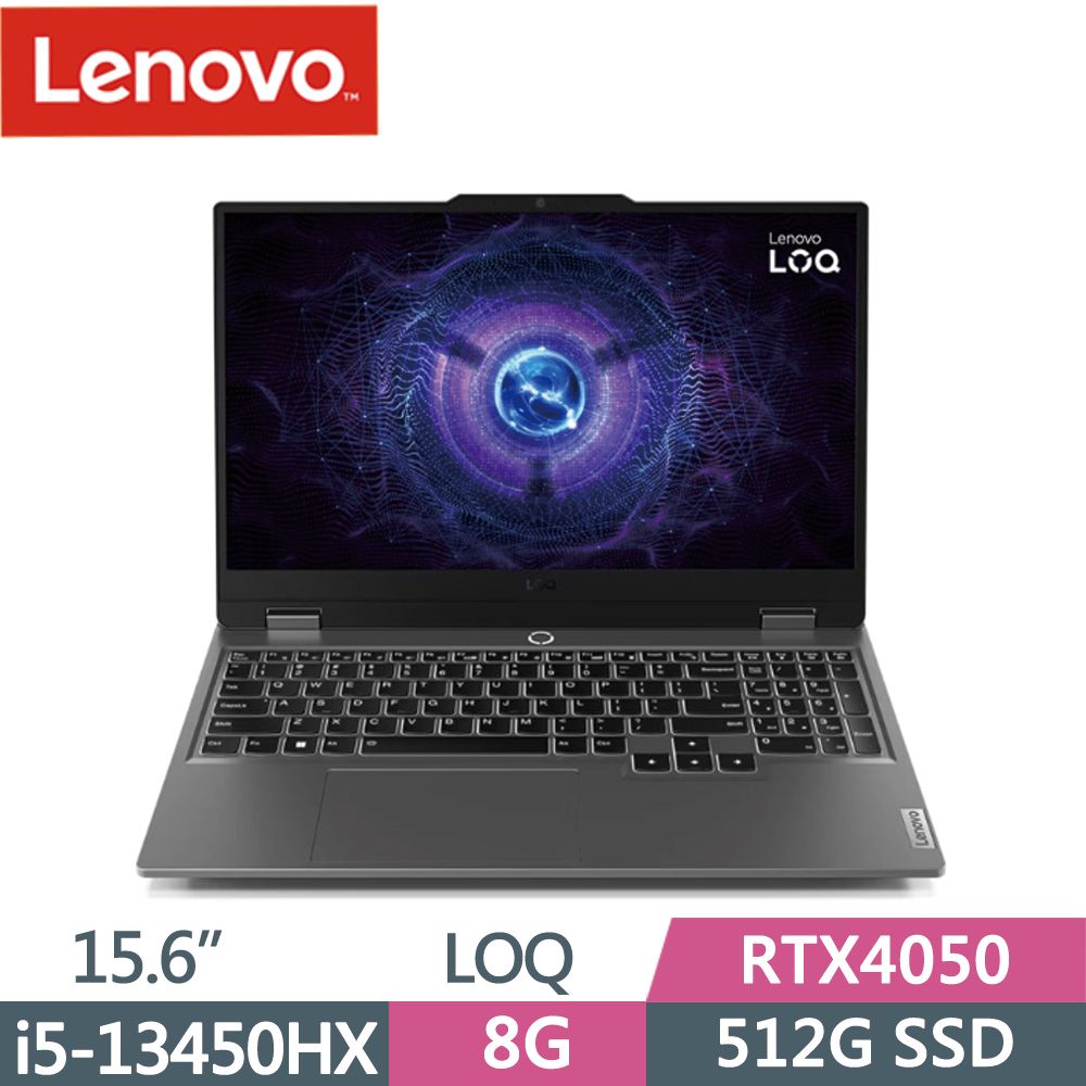 LENOVO 聯想  LOQ 15IRX9 83DV003FTW 暴風灰i5-13450H  8G  512G PCIe SSD  RTX4050-6G  144Hz  15.6"