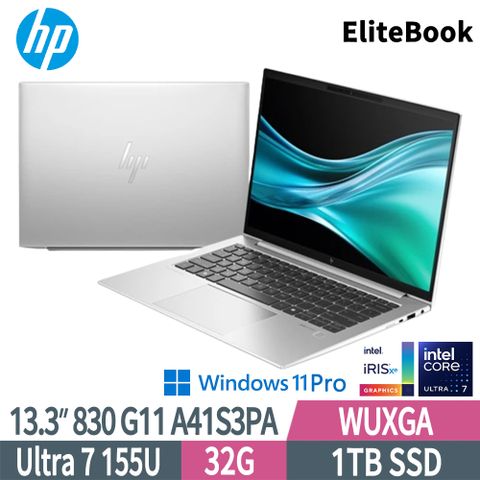 HP 惠普 EliteBook  830 G11 A41S3PA (Ultra 7 155U/32G/1TB SSD/W11P/WUXGA/13.3)