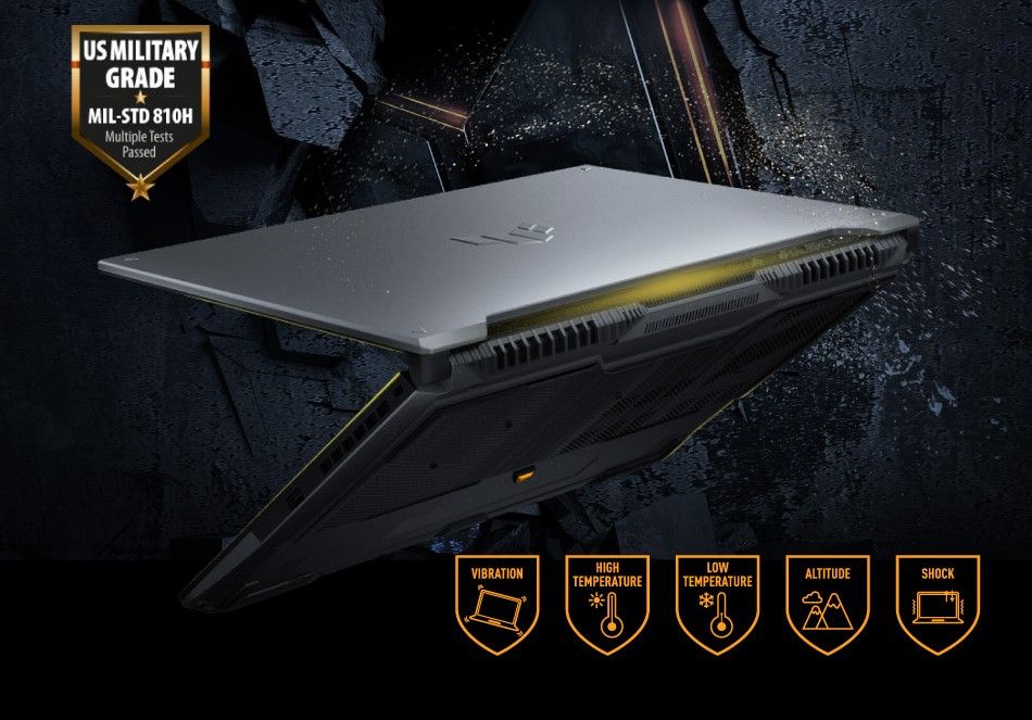 US MILITARYGRADEMIL-STD 810HMultiple TestsPassedVIBRATIONHIGHTEMPERATURELOWTEMPERATUREALTITUDESHOCK