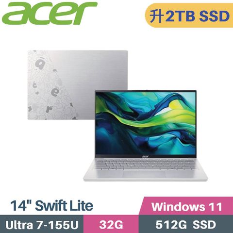 ACER 宏碁 Swift Lite SFL14-54M-760F AI筆電 (CU7-155U/32G/2TB SSD/W11/14)特仕