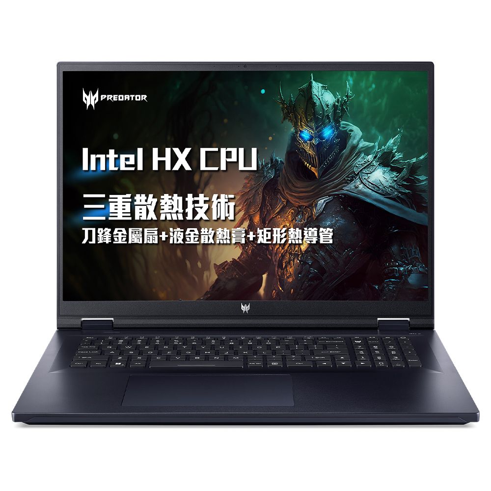 ACER 宏碁 【Office 2021組】 Predator PH18-71-91CF 黑(i9-13900HX/16G*2/RTX4080/1TB+1TB PCIe/W11/18)