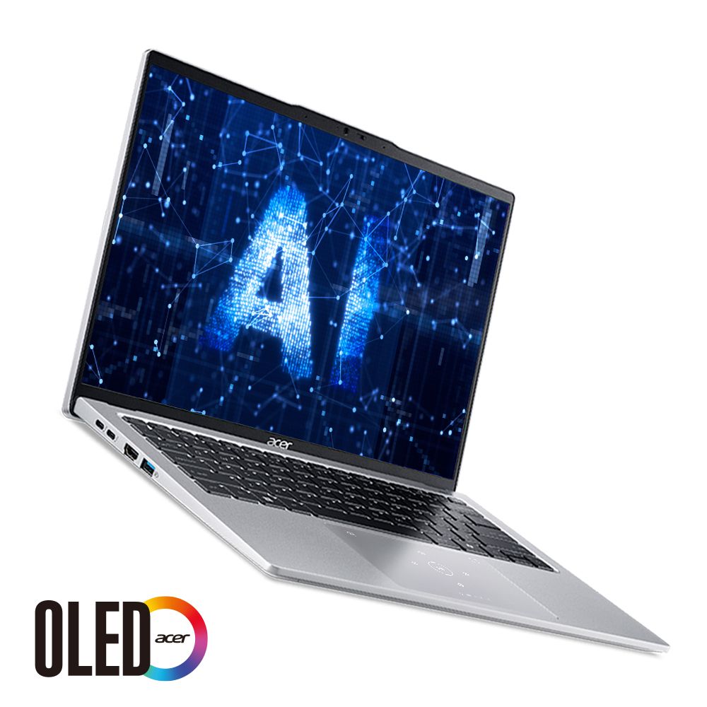  【1TB行動硬碟組】ACER Swift GO SFG14-73-790E 銀(Ultra 7 155H/32G/512G PCIe/W11/2.8K OLED/14)