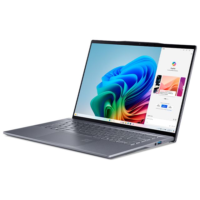 ACER 宏碁 Swift 14.5吋 AI觸控筆電灰色(Snapdragon X Elite X1E 78 100/16GB/1TB/WIN11/SF14-11T-X5F7)