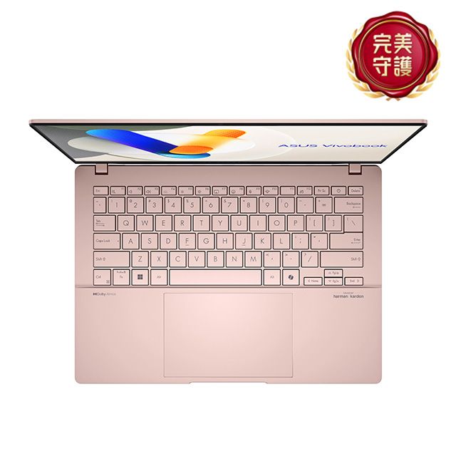 ASUS 華碩 Vivobook S14 OLED 14吋效能筆電粉色(R5-7535HS/16GB/512GB/WIN11/M5406NA-0078C7535HS)
