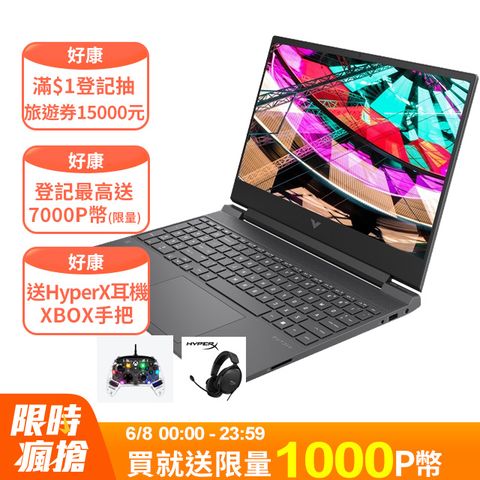 Victus 15.6吋 電競筆電黑色(i5-13500H/8GB/512GB/RTX 4060-8G/WIN11/15-fa1419TX)