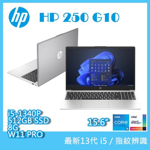 限量★搶P幣(商)HP 250 G10 (i5-1340P/8G/512GB SSD/W11P/FHD/15.6)