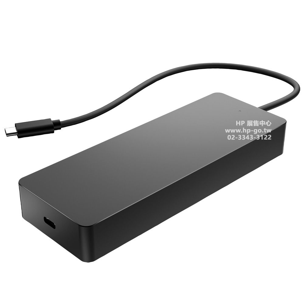 HP 惠普 Universal USB-C Multiport Hub 集線器(50H55AA/RJ-45乙太網路/支援充電/支援雙螢幕)