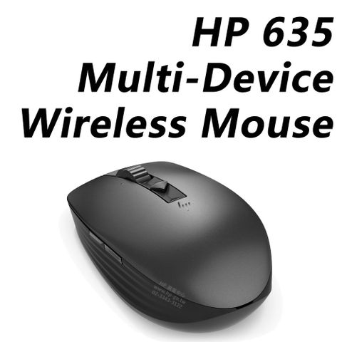 HP 635 Multi-Device Wireless Mouse 無線滑鼠 / 1D0K2AA適用任何桌面材質•雙模可連接3個裝置•4向高速滾輪•4個可自訂鍵