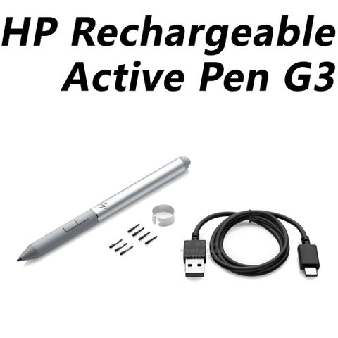 HP Rechargeable Active Pen G3 充電式手寫筆4096階壓力感應•USB-C充電式•3個可自訂按鈕