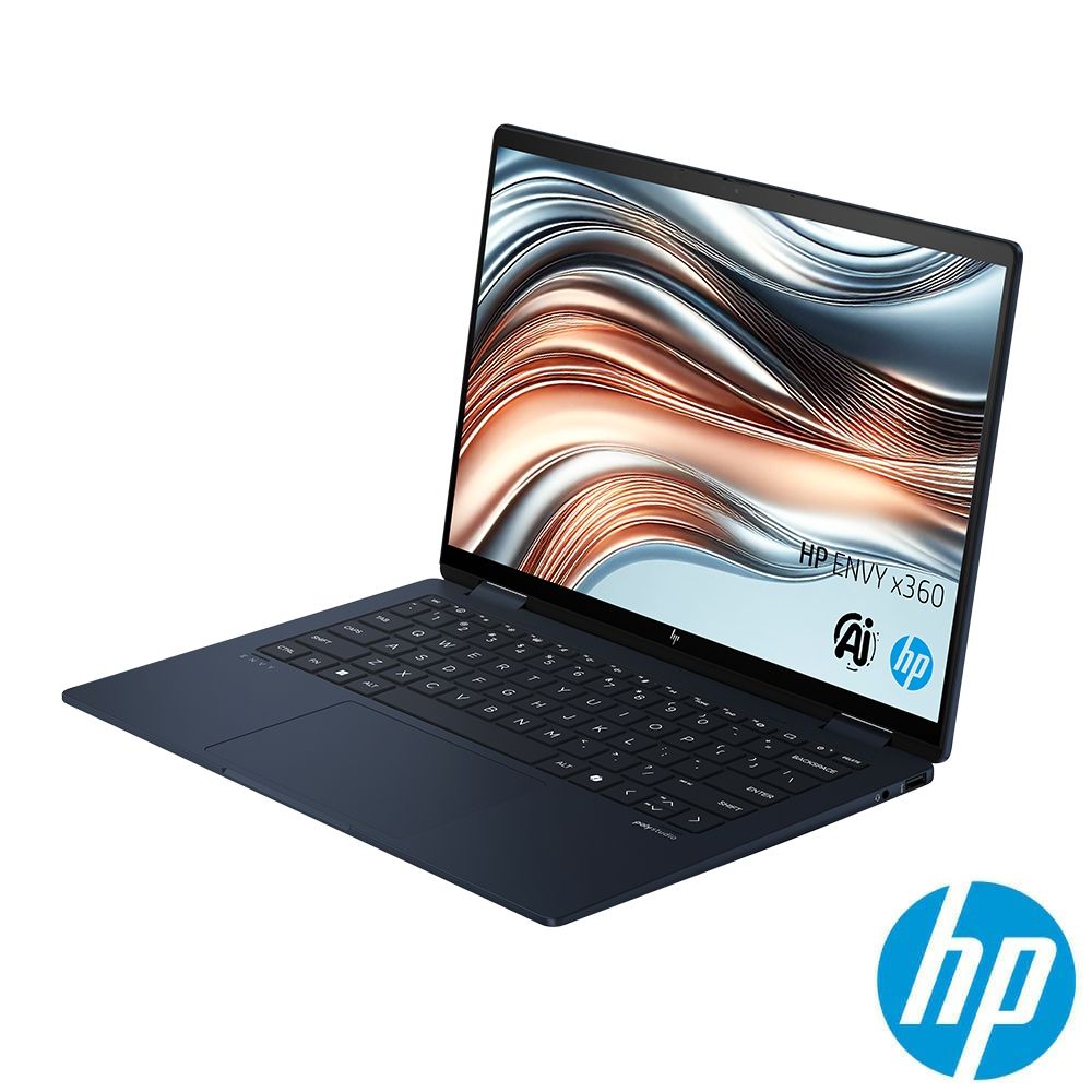 HP 惠普 ENVY x360 14吋 商用輕薄翻轉觸控OLED筆電藍色(Ultra7-155U/16GB/1TB/WIN11/14-fc0070TU)